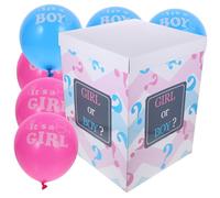 Alipis Boîte de de Genre avec Ballons Garçon ou Fille Coffret Décoratif pour Shower avec Ballons Rose et Bleu Accessoire Shower pour Fête Prénatale