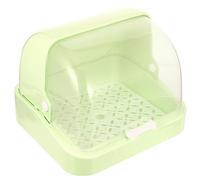 Alipis Boîte de Rangement Biberon avec Plateau Égouttoir Boîte de Stockage PP pour Biberons Couverts et Ustensiles Couvercle Transparent Poussière Petit Modèle Vert Adapté Aux Nouveaux