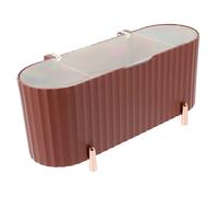 Alipis Boîte De Rangement pour Coton Démaquillant Plastique Boîte De Bureau Moderne Et Pratique pour Organiser Cosmétiques Salon Et Salle De Bain Style Épuré Rouge Poussière