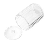 Alipis Boîte de Rangement pour Cotons-tiges Transparente Compacte en Acrylique avec Couvercle Pratique pour Salle de Bain et Chambre D’élève, Contenant Polyvalent pour Cotons, Disques,