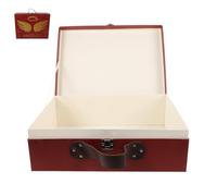 Alipis Boîte de Rangement pour Voyage en Papier Épais Petite Valise Décorative Rouge Ange Boîte D'emballage pour Mariage et Fête Coffret Présent Multifonction pour Bijoux et Souvenirs