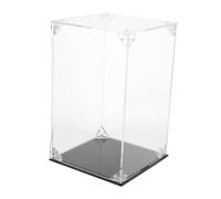 Alipis Boîte De Rangement Transparente Acrylique avec Fermeture Magnétique Vitrine Amovible Anti-poussière pour Figurines Et Objets De Collection Base Noire