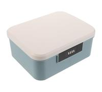 Alipis Boîte de Rangement Verrouillable 9L Bleue Compartiments Coffre à Combinaison pour Bureau et Maison Organiseur Sécurisé pour Documents Privés et Objets Personnels