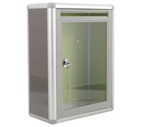 Alipis Boîte de suggestion Boîte de don vierge en alliage d'aluminium, boîte de commentaire Boîte à commentaires Boîte aux lettres à montage mural