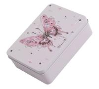 Alipis Boîte en Fer Rectangulaire Blanche Laiteuse Petite Boîte de Rangement Multifonction pour Bonbons et Biscuits Métallique Créative pour Emballage Présent et Décoration de Fête