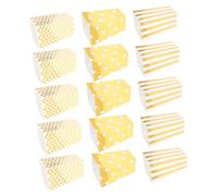 Alipis Boîtes De 60 Pièces boîte de pop-corn conteneurs de pop-corn papier frire portion caramel de pop-corn avec party box contenants de collation bol de pop-corn pour les enfants Golden