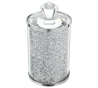 Alipis Boîtes de rangement en verre concassé avec faux diamants, avec couvercles, décoratives, pour comptoir de cuisine, salle à manger, sucre, café, thé