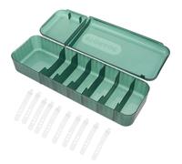 Alipis Boîtier de Gestion des Câbles en Plastique Couvercle, 11 Compartiments, 1 Boîte 10 Attaches, Rangement pour Câbles, Chargeurs et Accessoires Électroniques, Organisateur Bureau et