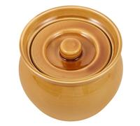 Alipis Bol à Ragoût Céramique avec Couvercle Pot à Soupe Multifonction pour Mijoter et Porridge Récipient Porcelaine Usage Domestique
