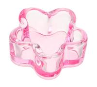 Alipis Bol de Manucure Accessoire Pratique et Polyvalent en Verre Rose Translucide de Fleur pour Artistes Nail Art pour Salons et Usage à Domicile