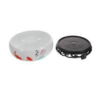 Alipis Bol en Céramique Hydroponique Jardinière pour Nénuphars Pot De Fleurs en Porcelaine Récipient pour Jonquilles Décoration De Élégante