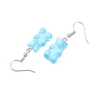 Alipis Boucles D’Oreilles Pendantes en Résine D’Ourson Rétro Couleur Bleu Pastel Hypoallergéniques et Légères pour Filles et Tenues de Fête