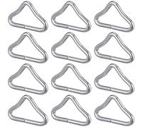 Alipis Boucles Triangulaires en Acier Galvanisé Argenté 30pcs pour Fixation Toile Trampoline, Accessoires Réutilisables pour Filet de Trampoline Extérieur