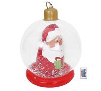 Alipis boule de Noël gonflable : boule lumineuse à LED avec base - 60 cm, de Noël lumineuse en PVC pour l'extérieur