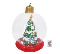 Alipis boule de Noël gonflable : boule lumineuse à LED avec base - 60 cm, de Noël lumineuse en PVC pour l'extérieur
