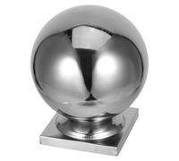 Alipis Boule de Rambarde en Acier Inoxydable 80 MM Base Carrée pour Poteau de Clôture Capuchon Décoratif Robuste pour Garde-Corps Extérieur et Rampe d'Escalier Accessoire de Protection