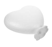 Alipis Boule en Mousse de Cœur 22 Cm avec Base, Polystyrène Blanc Vierge, Décoration DIY pour Mariage Saint-Valentin Fête, Cœur Mousse Artisanat Créatif