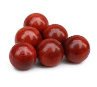Alipis Boules de Massage en Bois Rouge 2pcs pour Exercice des Mains Portables Légères, Outil de Massage pour Thérapie Méditative et Circulation Sanguine