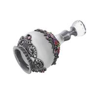 Alipis Bouteille Parfum Vintage Rechargeable Décorative Émail Sculpté avec Cristaux Flacon Pulvérisateur Parfum Luxe pour Maison et Cadeau