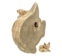 Alipis Bouton de Meuble en Laiton Forme Renard, Poignée Décorative Vintage Original pour Tiroir Commode ou Armoire, Accessoire Quincaillerie Solide, Design Naturel, Installation Simple