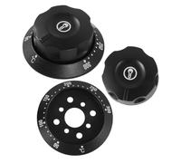 Alipis Bouton de Thermostat Noir en Plastique D-shape, Contrôle Précis Température 50-300 ℃, Pack de 2 Pièces pour Four, Friteuse et Chauffe-eau