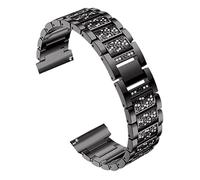 Alipis Bracelet de Montre Métallique avec Strass pour Tracker d'Activité Hr Accessoire Élégant et Sangle de Remplacement Noire Confortable et Stylée
