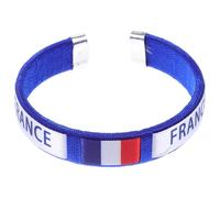 Alipis Bracelet en Toile à Motif Drapeau France Bracelet en Sangle Souple pour Supporters de Football Taille Unique Résistant à la Décoloration Accessoire Fan pour Match et Fête
