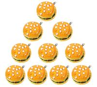 Alipis Breloques Hamburger en Résine 10 Pièces, Charmes Artisanaux DIY pour Création de Bijoux, Porte-clés Décoratifs, Accessoires Créatifs pour Loisirs, Présents Personnalisés, Usage