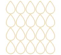 Alipis Breloques pour Fabrication Bijoux 50 Pièces Anneaux Cuivre Creux Goutte 15x21 Mm Doré Accessoire DIY Boucles D’oreilles Colliers Artisanat