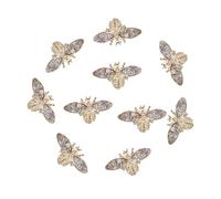 Alipis Breloques pour Nail Art 3D en Alliage Rétro Forme Abeille 10Pcs Décoration Ongles Écologique pour Maquillage et Performances Scène