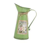 Alipis Broc à Eau Seau à Fleurs en Fer Vert, Style Vintage Classique pour Décoration Maison, Rangement et Composition de Fleur