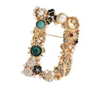 Alipis Broche Épingle de Poitrine en Alliage pour Femmes, Broche Lettre Élégante Multifonction, Accessoire de Mode Délicat pour Port Quotidien et Fêtes