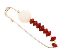 Alipis Broche Fleur Décoratives Élégantes en Racine de Bodhi Vert et Blanc, Épingles de Sûreté Design Unique et Polyvalent pour Foulards et Châles