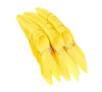 Alipis Broches Ruban Jaune Sensibilisation Cancer Infantile 100 Pièces Satin Polyester pour Événements Caritatifs Accessoires de Soutien Garçon et Filles