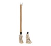 Alipis Brosse à Barbecue en Coton Manche en Bois, Brosse de Cuisson Rapide à Sécher Graisse, pour Gâteaux et Aliments Cuisine la Poêle