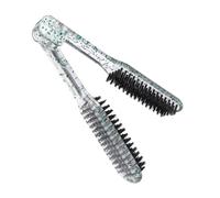 Alipis Brosse à Cheveux Double Face Poils de Sanglier Peigne Pinceur Lissant Compact pour Coiffage à Domicile et Salon Professionnel Outil de Coiffure et Facile à Transporter Vert