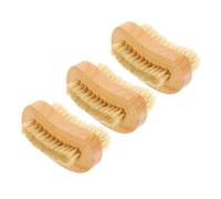 Alipis Brosse à Ongles Ménagère en Bois Naturel, Lot de 3 Pièces, Portable et Confortable, pour Manucure Quotidienne et Soins des Mains et Pieds en Salon Extérieur