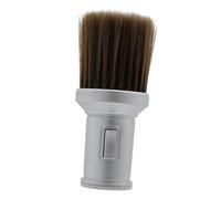 Alipis Brosse de Nettoyage Balai Professionnel en Fibre et Plastique pour Cou et Poussière Argenté Élimination des Cheveux Cassés pour Coiffeur Lors Coupe