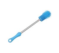 Alipis Brosse de Nettoyage Biberon avec Manche Long Bleu Brosse Douce Silicone pour Verre Biberon et Tasse Nettoyage des Résidus et Zones Difficiles Accès Outil Multifonction pour