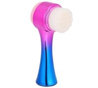 Alipis Brosse Faciale Manuelle en Silicone Double-face Manche Long Métallique et Design Autoportant, Nettoyage des Pores pour Usage Domestique Déplacement