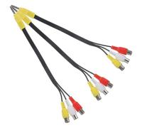 Alipis Câble Adaptateur Av Femelle 35 MM vers 3 Connecteurs Audio Vidéo Cordon de Connexion Multi-Usage pour Récepteurs Satellite et Tuners TV Lot de 3 Pièces Tête Allongée de 18 MM