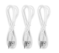 Alipis Câble Chargeur DC USB Blanc 2,5mm 19mm Lot de 3 Pièces Résistant à l'usure Compatible Chargeur Continu pour Jouets et Appareils de Beauté
