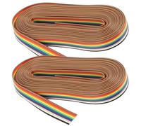 Alipis Câble Ruban Plat 10 Broches Multicolore 5 M, Lot de 2 Rouleaux, Câble de Connexion Flexible pour Câblage Interne D’Ordinateur et Usage Électronique Domestique