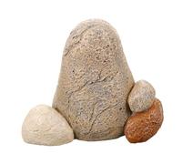 Alipis Cache-Clés De Jardin Étanche Petit Cache-Clés D'Extérieur Cache-Clés en Pierre Décorative Taille en Résine