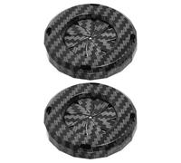 Alipis Cache de Bouton de Démarrage Voiture en Fibre de Carbone Lot de 2 Pièces Protection Rotative du Commutateur D’Allumage Accessoire Intérieur Automobile pour Protéger Rayures et