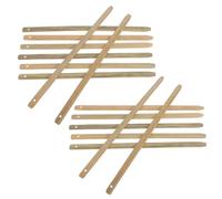 Alipis Cadre de Ventilateur Pliant Assemblage Facile en Bambou 15 Pièces pour Fabriquez Propre Éventail à Main et Artisanat Purement Fait Main, pour Peinture et Pratique