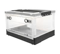 Alipis Cage à Hamster Légère et Facile à Ouvrir Multiples Aérations en Plastique Noir pour L'élevage Transport des Petits Animaux Domestiques