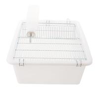 Alipis Cage à Souris de Laboratoire Ventilée en PP, Couvercle Acier | Observation Transparente, Fermeture à Boucle, Usage en Recherche et Études, Blanc, pour Rongeurs