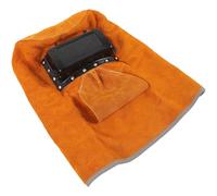 Alipis Cagoule de Soudage en Cuir de Vachette Jaune avec Ventilation Casque de Soudage à Lentille Auto-Obscurcissante Réglable Protection Tête pour Soudeur Équipement de Soudure