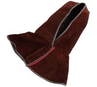 Alipis Cagoule de Soudage en Cuir de Vachette Résistante aux Flammes avec Doublure Confortable Protection pour Cou et Épaules Réglable 1 Pièce Équipement de Couleur Aléatoire